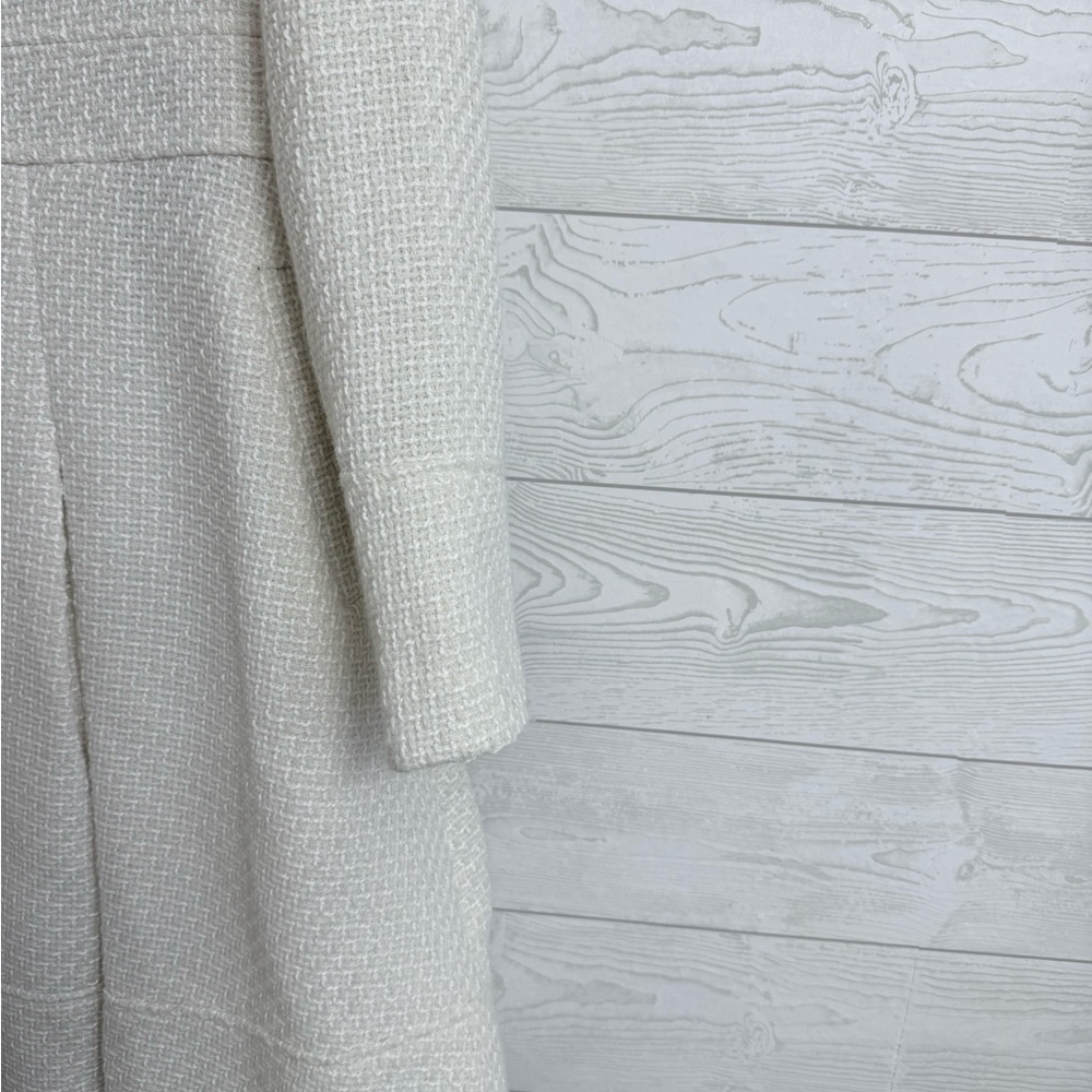 Love style Abrigo Women’s Cream Tweed One of a Kind Midi Pea Coat. Size M - Picture 7 of 11